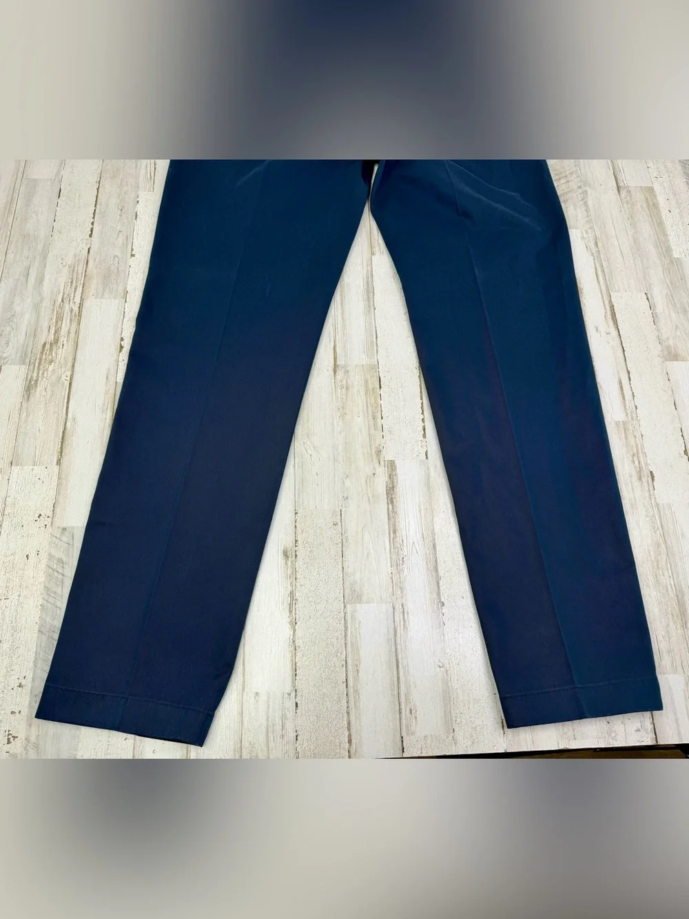 Brooks Brothers Advantage Chino Milano Pleated Khaki Pants Mens 36x34 Navy Blue